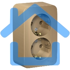 Розетка 2-м ОП BLANCA 16А 250В без шторок c заземл. изол. пласт. титан SchE BLNRA010214 Розетка 2-м ОП BLANCA 16А 250В без шторок c заземл. изол. пласт. титан SchE BLNRA010214