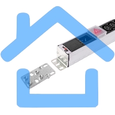 Вертикальный блок розеток ЦМО Rem-16 с выкл., 14 IEC 60320 C13, 10 C19, вход C20 16A, алюм., 33-38U (R-16-14C13-10C19-V-1420)