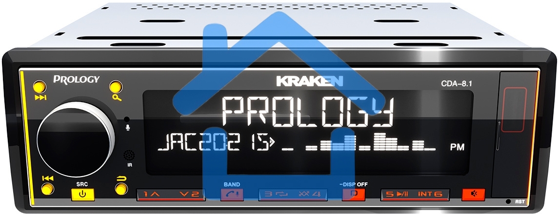 Автомагнитола Prology CDA-8.1 KRAKEN 1DIN 8x65Вт