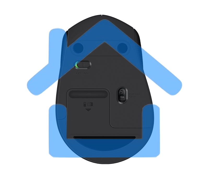 Мышь беспроводная Logitech M330 SILENT PLUS черный, 1000 dpi, радиоканал, USB, кнопки - 3