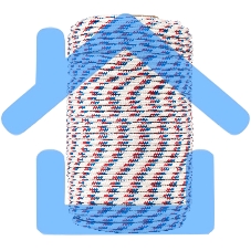 Фал плетеный СИБРТЕХ полипр. 16-прядный с полипр. серд. 8 мм, бухта 100 м, 520 кгс СИБРТЕХРоссия 93966