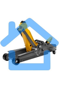 Домкрат гидравлический подкатной с фиксатором Denzel 2,5 т,85-385 мм, в пласт. кейсе