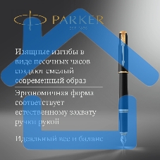 Ручка перьевая Parker Urban Core F309 (CW1931593) Muted Black GT F сталь нержавеющая, подарочная коробка