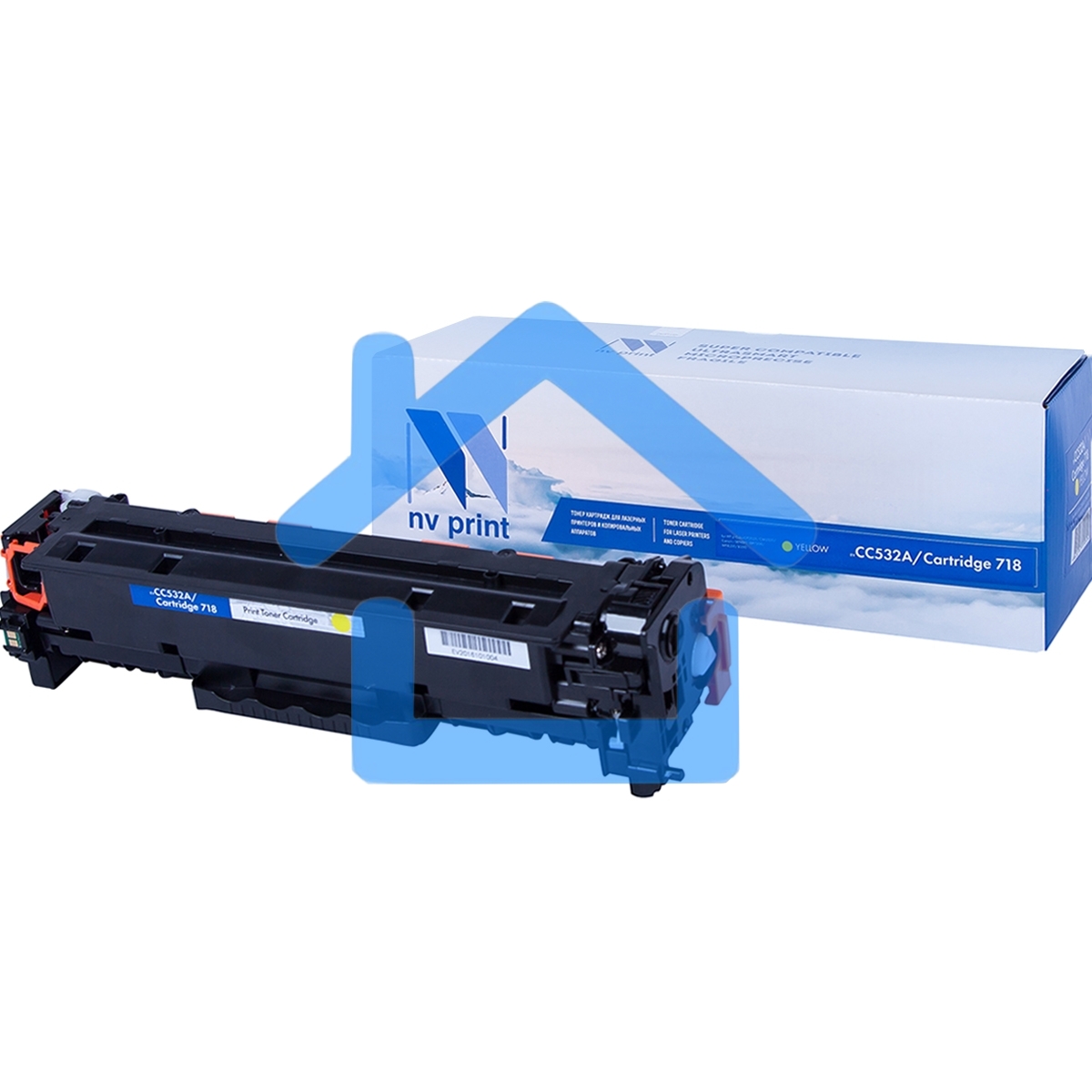 Картридж лазерный NV Print совместимый HP CC532A/Canon718 Yellow для LJ Color CP2025/Canon i-SENSYSLBP-7200C(2800k)