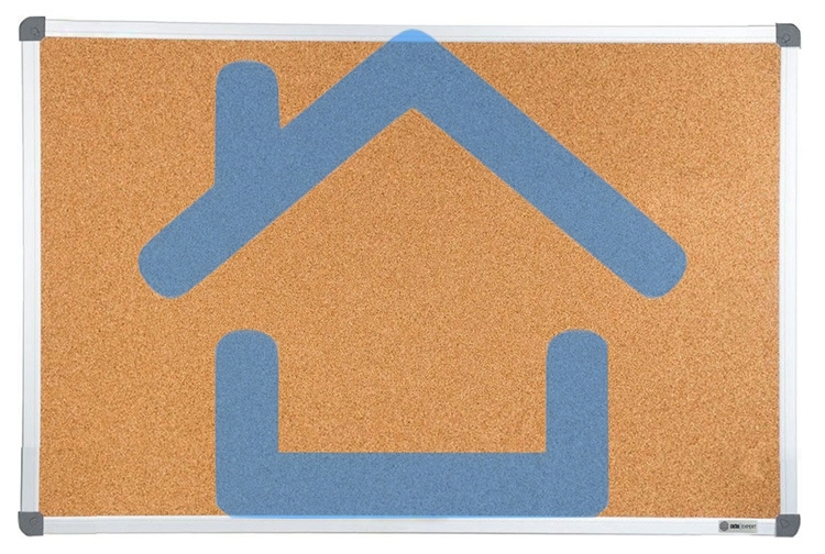 Демонстрационная доска Cactus CS-CBD-60X90 пробковая 60x90см, алюминиевая рама