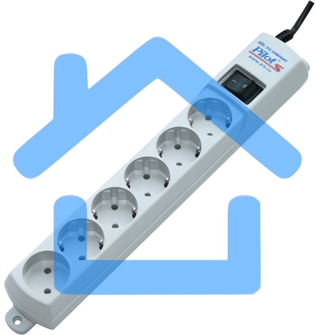 Сетевой фильтр Pilot S S7M 6 розеток 5 евро 7 метров