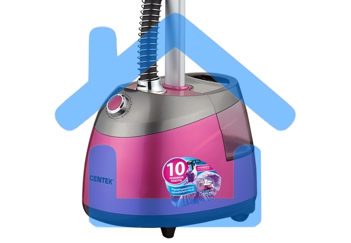 Отпариватель напольный Centek CT-2379 (розовый) 2200Вт, 2.5л БОЛЬШОЙ БАК, 40г/мин,10 режимов, алюм.ш