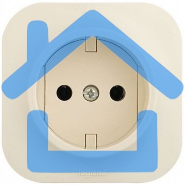 Розетка Legrand 782241 с заземлением без шторок (Слоновая кость)