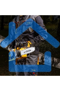 Цепная пила аккумуляторная бесщет. Denzel RCS400-36, Li-ion, 36 В, 4 А·ч, шина 400 мм/ 58610