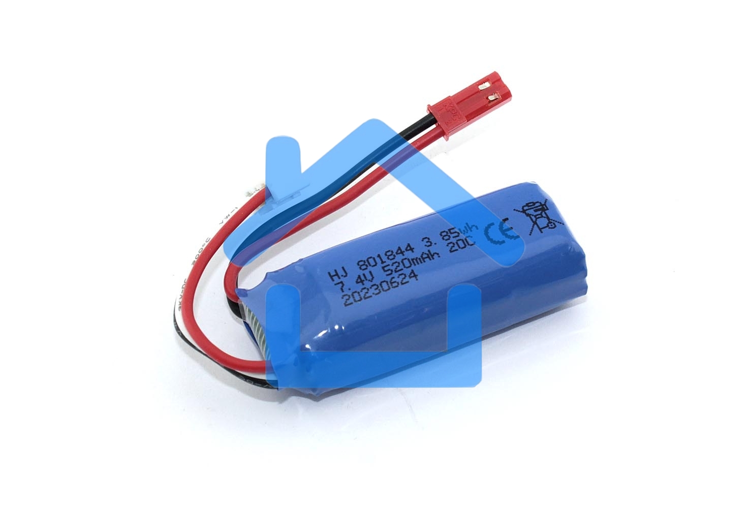 Аккумулятор Li-Pol 7.4v 801844 520mah JST