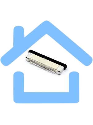 Разъем FPC Half Coverage Bottom Contact 0.5K-BX-24PWB 24 pin высота 2мм шаг 0,5мм