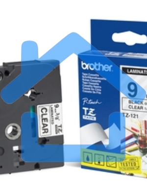 Картридж Brother TZ-E221 9 мм, 8 м, черный шрифт, белый фон, для BROTHER P-Touch