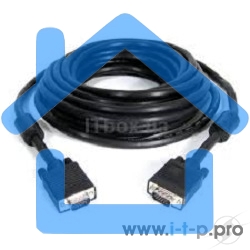 Кабель Gembird/Cablexpert CC-PPVGA-30M-B, Кабель VGA Premium, 15M/15M, 30м, черный, тройной экран, феррит.кольца