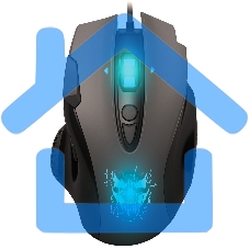 Мышь проводная Qumo Devastator M12 серый, 3200 dpi, USB, кнопки - 8