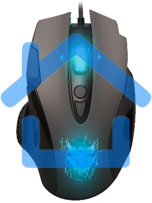 Мышь проводная Qumo Devastator M12 серый, 3200 dpi, USB, кнопки - 8