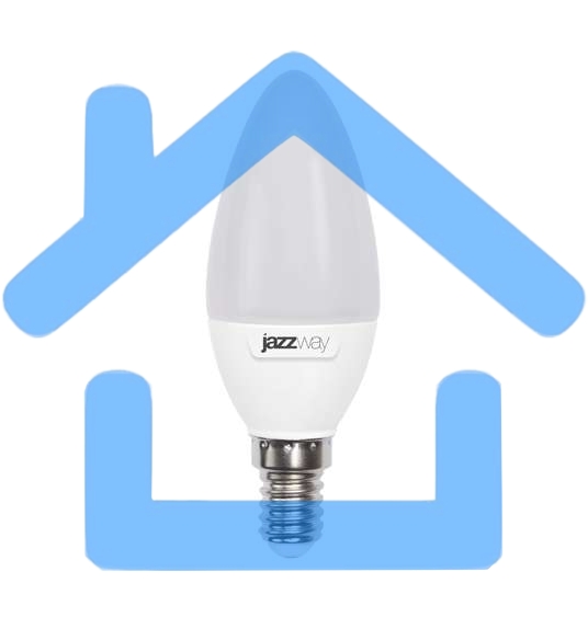 Лампа светодиодная PLED-SP C37 7Вт свеча 5000К холод. бел. E14 560лм 230В JazzWay 1027832-2