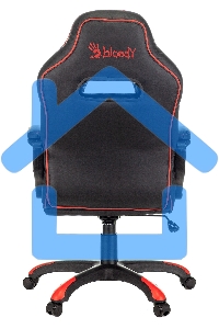 Кресло игровое A4Tech Bloody GC-350 черный/красный эко.кожа крестовина