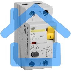 Выключатель дифференциального тока (УЗО) 2п 40А 100мА тип AC ВД1-63 ИЭК MDV10-2-040-100