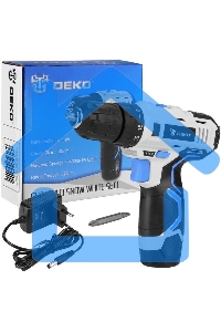 Дрель-шуруповерт Deko GCD12DU3, Аккумуляторная, 12В, 1 АКБ