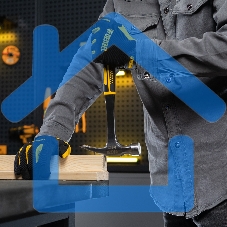 Молоток-гвоздодер Denzel 560 г, цельнометаллический, двухкомпонентная рукоятка