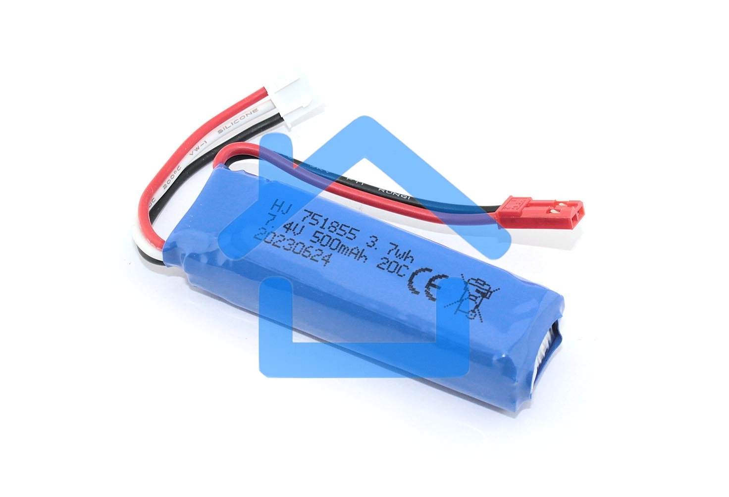 Аккумулятор Li-Pol 7.4v 751855 500mah JST
