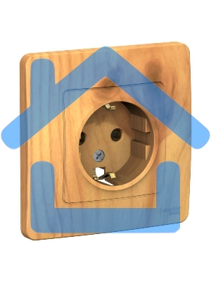Розетка СП BLANCA 16А 250В без шторок с заземл. ясень SchE BLNRS001015