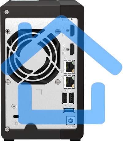 SMB QNAP TS-253E-8G NAS, 2-tray w/o HDD. 2xHDMI-port. 4-core Celeron J6412 2-2.6 GHz, 8Gb DDR, 2x2.5Gb LAN, 2 x M.2 2280 PCIe Gen 3 x2, 2x USB 3.2 Gen 2 (10Gbps) Port, 2x USB 2.0 port