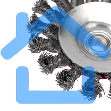 Щетка коническая для УШМ плетеные пучки стальной проволоки 115 М14 Kranz