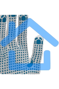 Перчатки трикотажные, с ПВХ точкой, 5 пар в упаковке, 7 класс Россия