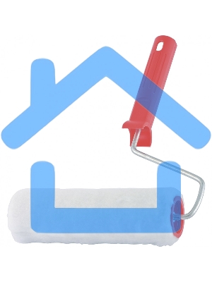 Валик Искусственный мех, в сборе, 100 мм, D – 48 мм, D ручки – 6 мм, крепление шплинтом Сибртех