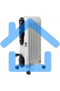 Обогреватель масляный MTX OCH-1500, белый, 1500 Вт, 15 м2, термостат