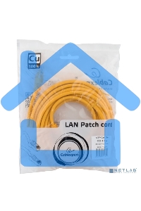 Патч-корд медный UTP Cablexpert PP10-7.5M/Y кат.5, 7.5м, литой, многожильный (желтый)