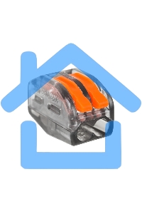 Соединительная клемма многоразовая, 2-х проводная, прозрачная (0,08-4 мм²), (5шт.) Rexant