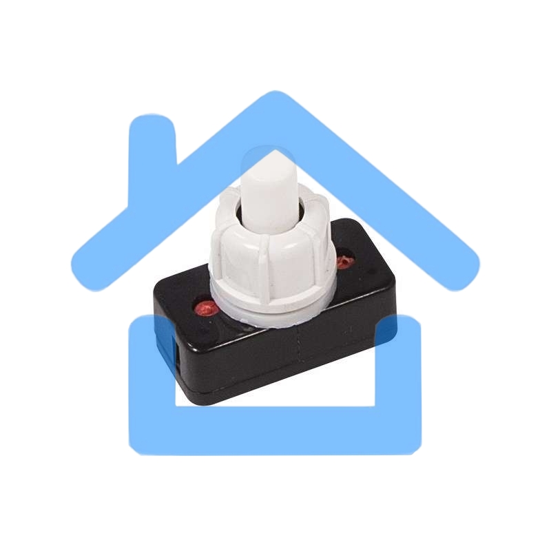 Выключатель-кнопка 250V 1А (2с) ON-OFF белый (для настольной лампы) Rexant