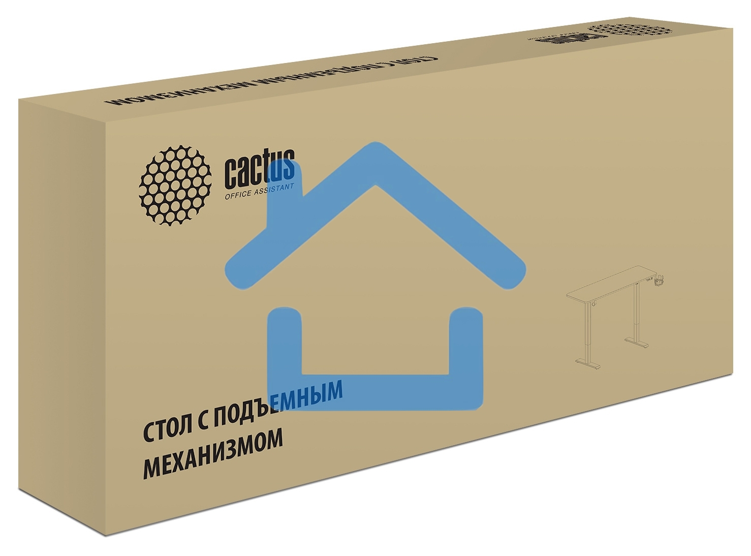 Стол Cactus CS-ED-BBK столешница МДФ черный, каркас черный