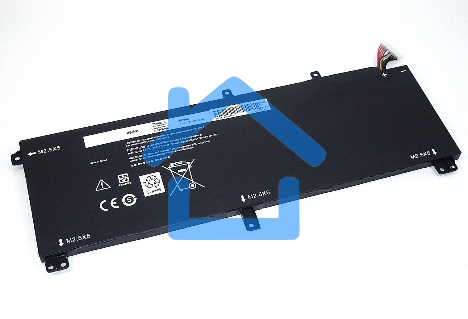 Аккумуляторная батарея для ноутбука Dell M3800-3S1P 11.1V 4400mAh черный OEM
