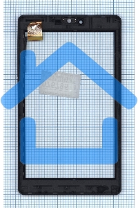 Сенсорное стекло (тачскрин) для Irbis TZ730, черное с рамкой