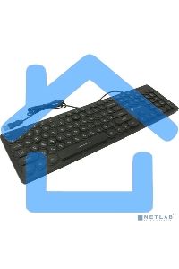 Клавиатура Oklick 420MRL черный USB slim Multimedia LED