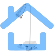 Светильник магнитный переносной с 3 креплениями, колокольчик, белый Rexant