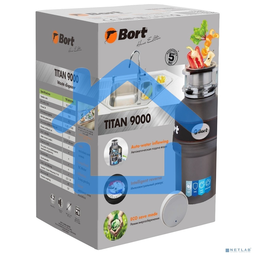 Измельчитель пищевых отходов Bort TITAN 9000 (93415827)