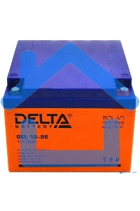 Аккумуляторная батарея Delta GEL 12-26 напряжение 12В, емкость 26А·ч (174х166х125мм)