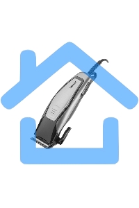 Машинка для стрижки волос Centek CT-2102 (черный/серый) 12 Вт, высококач.сталь, эргоном. дизайн, 4 насадки