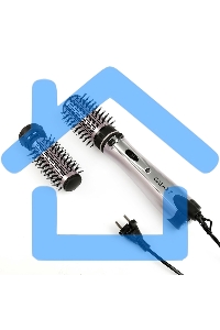 Фен-расческа Galaxy Line GL 4404, сиреневый с черным, 1200 Вт, 2 насадки (диаметр 50 мм и 30 мм), 2 направления вращения насадок, 2 скоростных режима, керамическое покрытие насадок, функция 