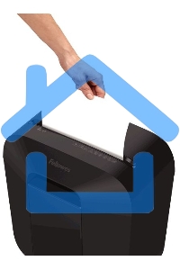 Шредер Fellowes PowerShred LX25 черный (секр.P-4)/перекрестный/6лист./11.5лтр./скрепки/скобы/пл.карты