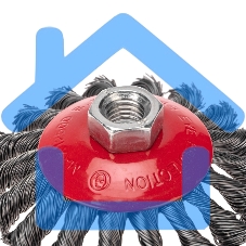 Щетка коническая для УШМ плетеные пучки стальной проволоки 100 М14 Kranz