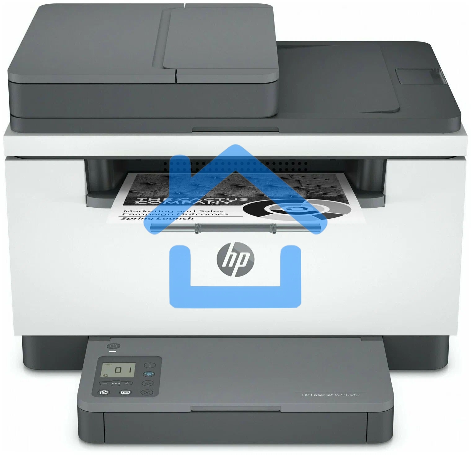 МФУ лазерное HP LaserJet M236sdw (9YG09A), A4, ч/б, печ. до 29 стр/мин., скан. до 19 стр/мин. (ч/б) 10 стр/мин. (цвет), 600 x 600 dpi, USB, RJ-45, Wi-Fi, BlueTooth, Air Print, Mopria