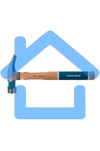 Молоток-гвоздодер, 680 г, угол 75, магнит, обрезиненная рукоятка AMERICAN HICKORY GROSS