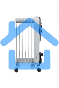 Обогреватель масляный MTX OCH-1500, белый, 1500 Вт, 15 м2, термостат