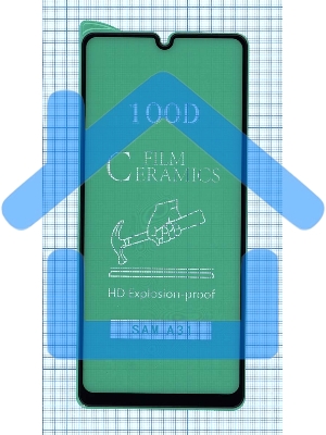 Керамическая пленка (стекло) для Samsung A31 черный