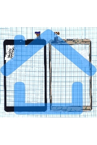 Сенсорное стекло (тачскрин) YJ540FPC-V0, черное